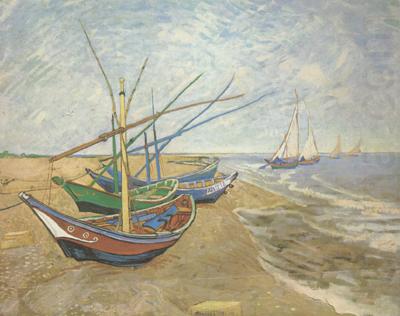 Vincent Van Gogh Fishing Boats on the Beach at Saintes-Maries (nn04) china oil painting image